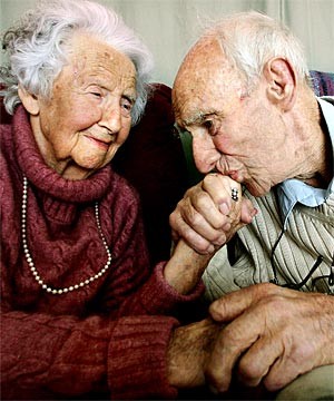 Elderly couple find love